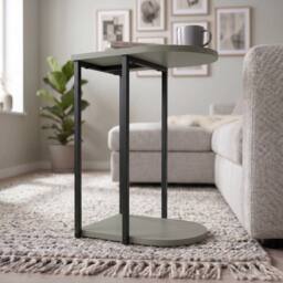 Decortie 'Roya' Half-Round Side Table with Metal Frame in Green - thumbnail 8