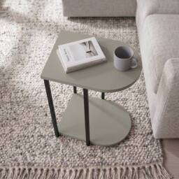 Decortie 'Roya' Half-Round Side Table with Metal Frame in Green - thumbnail 7