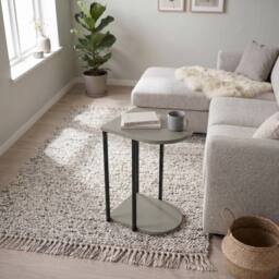 Decortie 'Roya' Half-Round Side Table with Metal Frame in Green - thumbnail 3