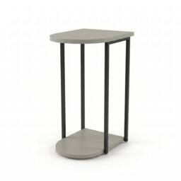 Decortie 'Roya' Half-Round Side Table with Metal Frame in Green - thumbnail 2