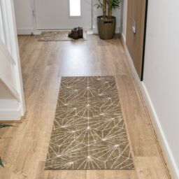 JVL Mega Doormat & Runner - Brown Geo - Size: 150 cm x 100 cm - thumbnail 6