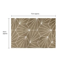 JVL Mega Doormat & Runner - Brown Geo - Size: 150 cm x 100 cm - thumbnail 7