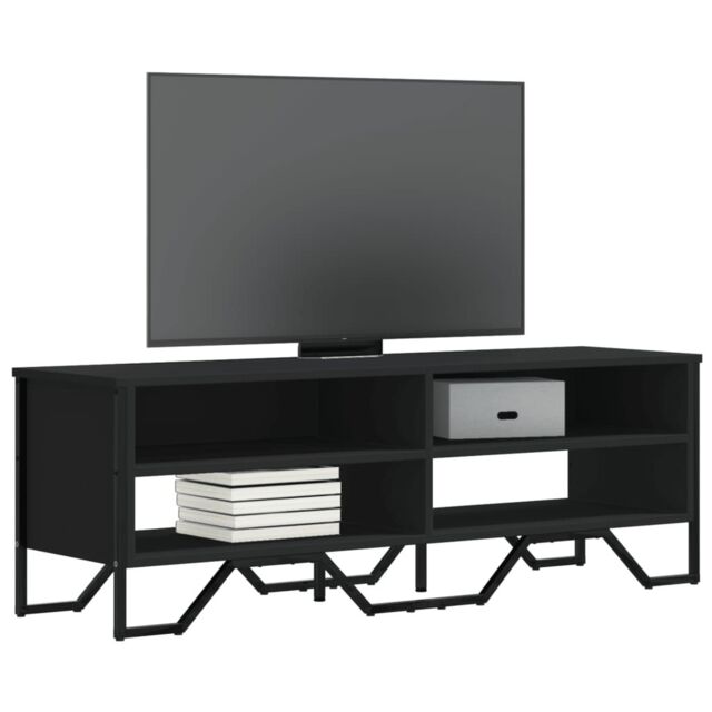 Berkfield Home TV Cabinet Black 122x34x41 cm Engineered Wood - Size: 122 x 34 x 41 cm - image 1