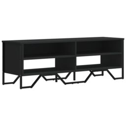 Berkfield Home TV Cabinet Black 122x34x41 cm Engineered Wood - Size: 122 x 34 x 41 cm - thumbnail 2