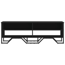 Berkfield Home TV Cabinet Black 122x34x41 cm Engineered Wood - Size: 122 x 34 x 41 cm - thumbnail 4