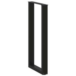 Berkfield Home Coffee Table Legs U-Shaped 2 pcs Black 50x(100-101) cm Steel - thumbnail 4