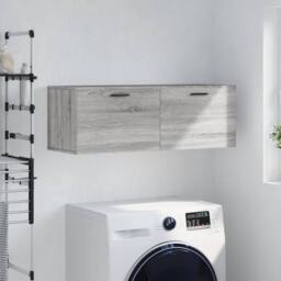 Berkfield Home Wall Cabinet Grey Sonoma 100x36.5x35 cm Engineered Wood - thumbnail 2