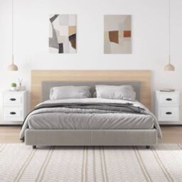Berkfield Home Wall-mounted Bedside Cabinets 2 pcs High Gloss White 41.5x36x53cm - Size: 41.5x36x53 cm - thumbnail 3