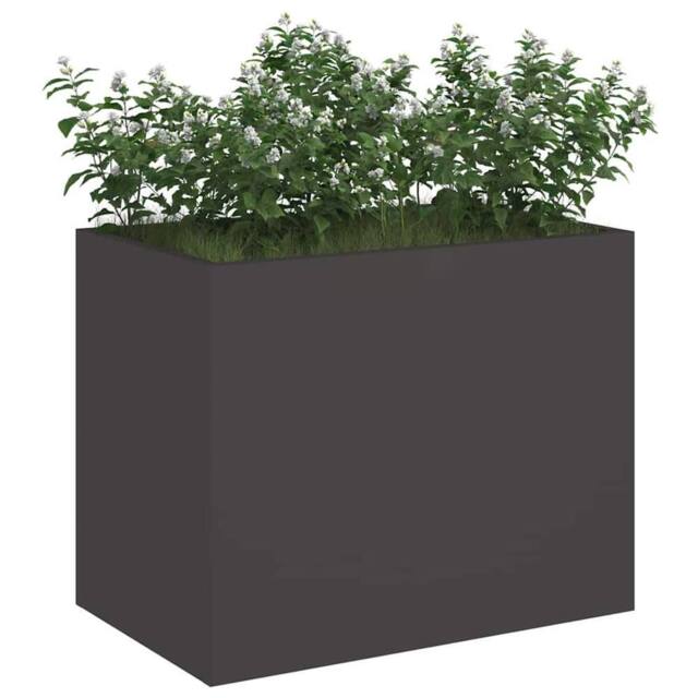 Berkfield Home Stunning Garden Planter Black 50 x 32 x 40 cm Cold-rolled steel - image 1
