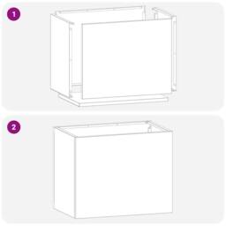Berkfield Home Stunning Garden Planter Black 50 x 32 x 40 cm Cold-rolled steel - thumbnail 8