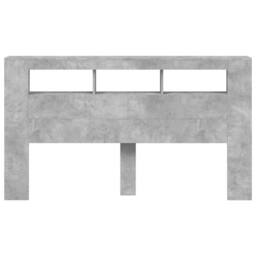 Berkfield Home LED Headboard Concrete Grey 180x18.5x103.5 cm Engineered Wood - thumbnail 6