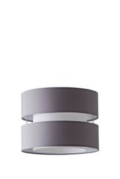 ValueLights Sophia Small 26cm Drum Easy Fit Ceiling Light Lamp Shade with Bulb in Grey - Size: 10 inches - thumbnail 6