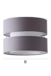ValueLights Sophia Small 26cm Drum Easy Fit Ceiling Light Lamp Shade with Bulb in Grey - Size: 10 inches - thumbnail 8