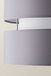 ValueLights Sophia Small 26cm Drum Easy Fit Ceiling Light Lamp Shade with Bulb in Grey - Size: 10 inches - thumbnail 4