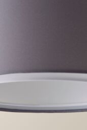 ValueLights Sophia Small 26cm Drum Easy Fit Ceiling Light Lamp Shade with Bulb in Grey - Size: 10 inches - thumbnail 5