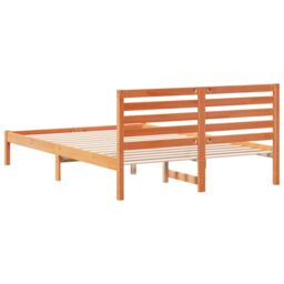 Berkfield Home with Headboard Wax brown 140 x 210 cm Solid pine wood - thumbnail 8