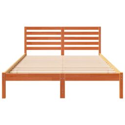 Berkfield Home with Headboard Wax brown 140 x 210 cm Solid pine wood - thumbnail 6