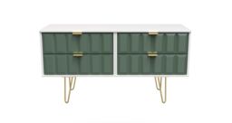 Ready Assembled 2 U Metro 4 Drawer Bed Box (Ready Assembled) in Green