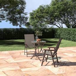 Living and Home Alexsia 2 Seater Dining Bistro Set in Brown - thumbnail 3
