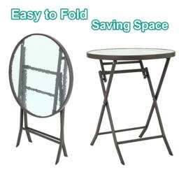 Living and Home Alexsia 2 Seater Dining Bistro Set in Brown - thumbnail 6