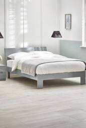 Julian Bowen Manhattan High Gloss Bed in Grey - Size: Double - thumbnail 1