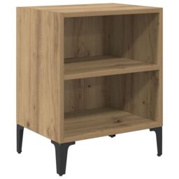 Berkfield Home Bedside Cabinet Artisan Oak 40x30x50 cm Engineered Wood in Brown - Size: 40 x 30 x 50 cm - thumbnail 2