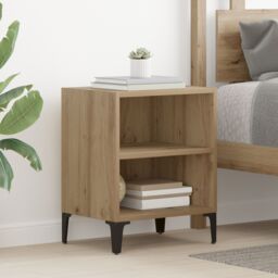 Berkfield Home Bedside Cabinet Artisan Oak 40x30x50 cm Engineered Wood in Brown - Size: 40 x 30 x 50 cm - thumbnail 1