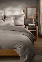 Soak&Sleep Mocha Brown French Linen Duvet Cover - Size: Double - thumbnail 1
