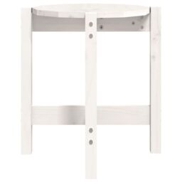 Berkfield Home Coffee Table White Ã˜ 42.5x45 cm Solid Wood Pine - thumbnail 6
