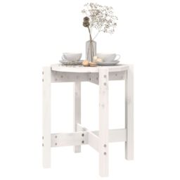 Berkfield Home Coffee Table White Ã˜ 42.5x45 cm Solid Wood Pine - thumbnail 4