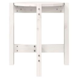 Berkfield Home Coffee Table White Ã˜ 42.5x45 cm Solid Wood Pine - thumbnail 5