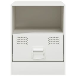 Berkfield Home Bedside Cabinet White 34.5x39x44 cm Steel - thumbnail 6