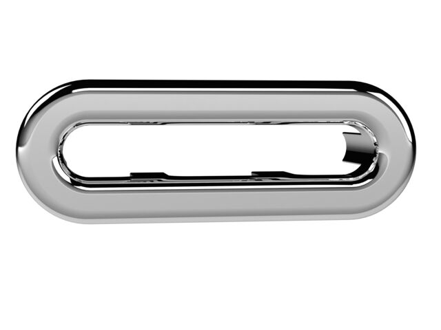 Balterley Traditional Oval Overflow Cover Chrome 50mm x 26mm in Silver - image 1