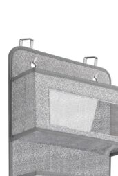 Living and Home 5 Pockets Over the Door Non Woven Fabric Organizer Hanging Storage in Grey - thumbnail 3