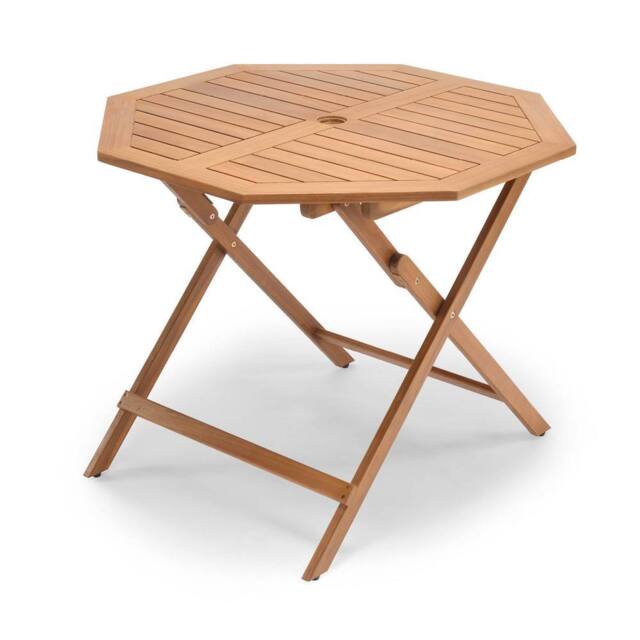 VonHaus Cannes Acacia Wood Folding Garden Dining Table in Brown - image 1