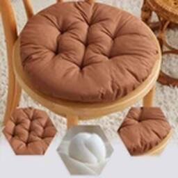 Havendro 2X Coffee Round Chair Seat Pad Cushions Dining Garden Patio Pillow in Brown - thumbnail 3