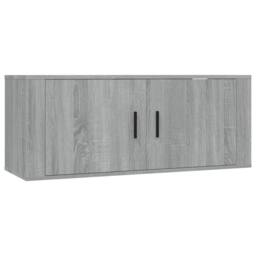 Berkfield Home Classic 2 Piece TV Cabinet Set Grey Sonoma Engineered Wood - thumbnail 4