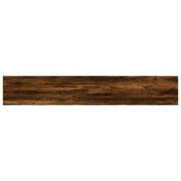 Berkfield Home Wall Shelves 4 pcs Smoked Oak 60x10x1.5 cm Engineered Wood in Brown - thumbnail 6