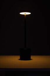 Living and Home Industrial-Style Rechargeable Dimmable Table Lamp Night Light in Black - thumbnail 7
