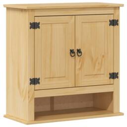 Berkfield Home Bathroom Wall Cabinet Corona 70x33x71.5 cm Solid Wood Pine in Brown - thumbnail 2
