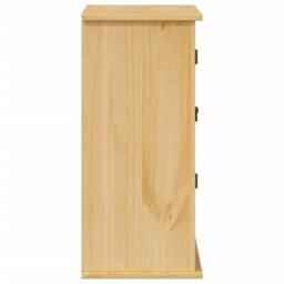 Berkfield Home Bathroom Wall Cabinet Corona 70x33x71.5 cm Solid Wood Pine in Brown - thumbnail 6