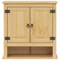 Berkfield Home Bathroom Wall Cabinet Corona 70x33x71.5 cm Solid Wood Pine in Brown - thumbnail 5