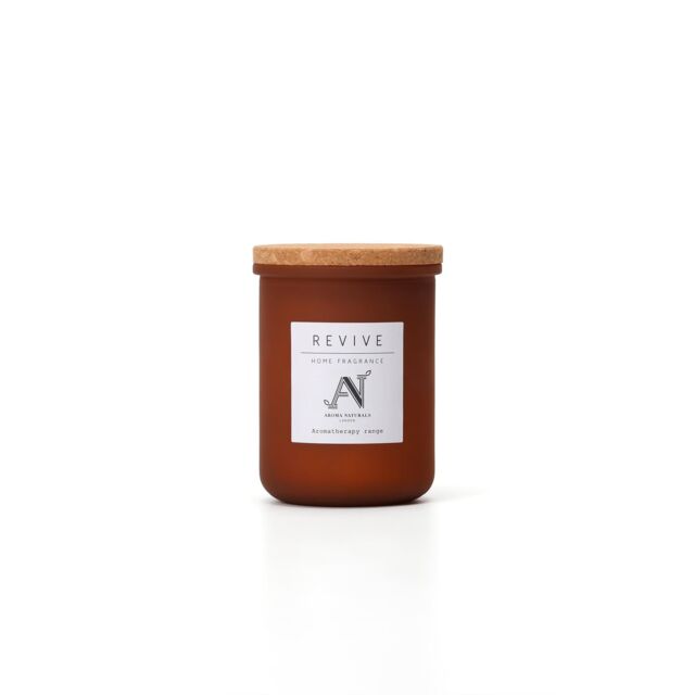 Aroma Naturals Revive Scented Candle - Amber Glass with Cork Lid in Brown - Size: Large - image 1