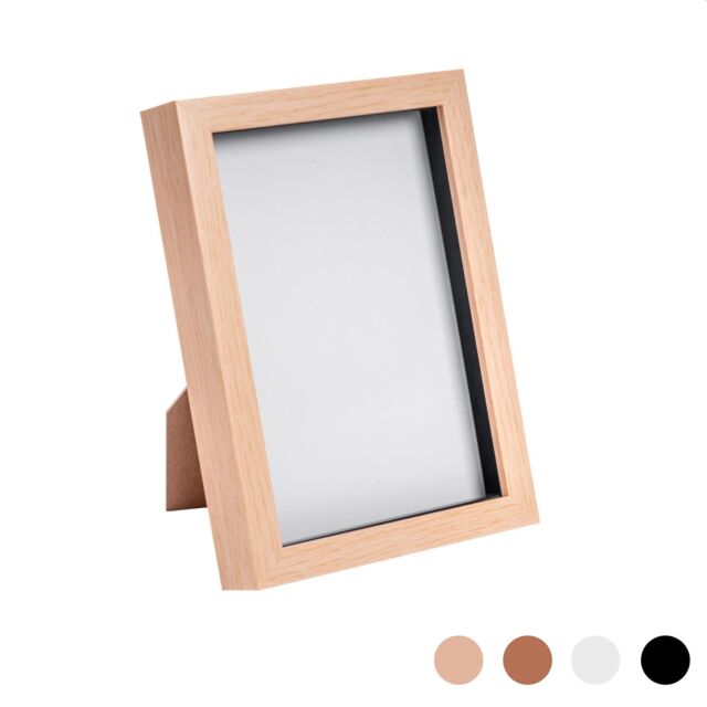 "Nicola Spring 3D Box Photo Frame - A5 (6 x 8"") - Pack of 1 in Light Brown" - image 1