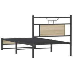 Berkfield Home Bed Frame without Mattress Sonoma Oak 90x190 cm Single Engineered Wood in Brown - thumbnail 8