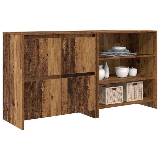 Berkfield Home Sideboard 2 pcs Old wood 70 x 41 x 75 cm Engineered wood in Brown - image 1