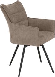 Seconique Lewis Carver Swivel Dining Chair in Fawn - thumbnail 6