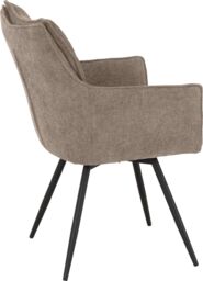 Seconique Lewis Carver Swivel Dining Chair in Fawn - thumbnail 3