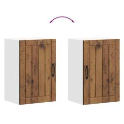 Berkfield Home Kitchen Wall Cabinet Lucca Old Wood Engineered Wood in Brown - thumbnail 9