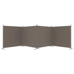 Berkfield Home 4-Panel Room Divider Anthracite 698x180 cm Fabric in Dark Grey - thumbnail 3